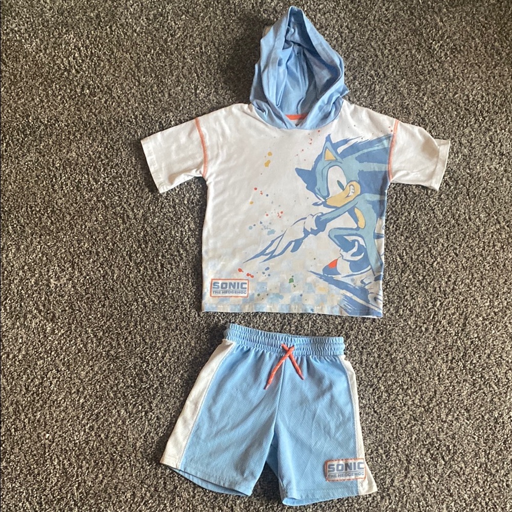 Kids Blue and White Sonic the Hedgehog Matching Set